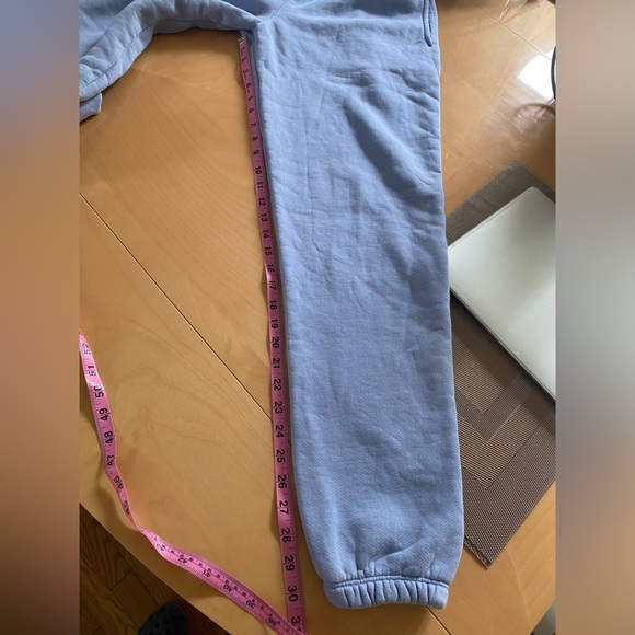 SET ACTIVE periwinkle blue color thick logo sweatpants - Picture 5 of 10